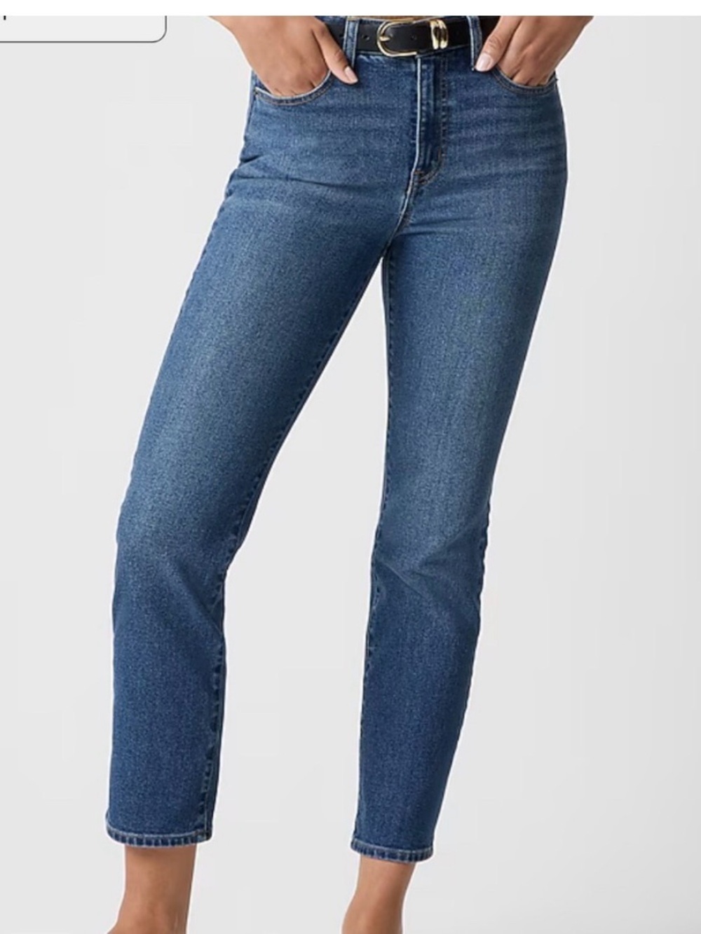 J.Crew Essential Straight Jeans Women Medium Wash Hem Size 30